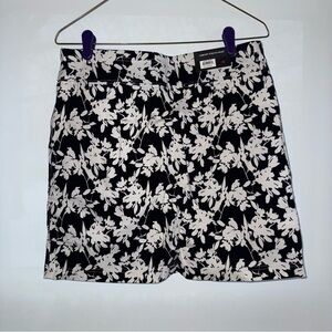 Mario Serrani Black and White Floral Skirt